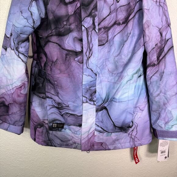 Volcom Westland Jacket Womens Medium Insulated Snowboard Ski Winter Marble NEW - Picture 8 of 13